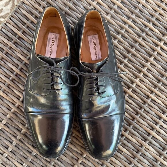 Mezlan Black Cap Toe Shoes, Size 13W main image 5